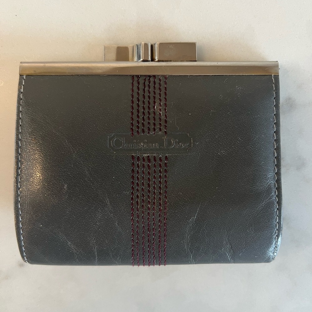 Vintage Christian Dior Leather Coin Purse